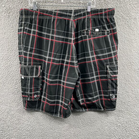 OP Ocean Pacific Mens Board Shorts Extra large 40/42 Black Swimsuit Pockets - Picture 2 of 11